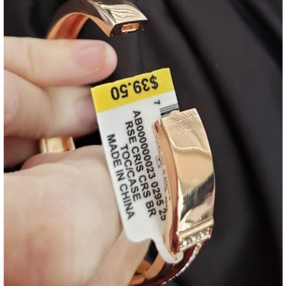 NEW Charter Club ROSE GOLD Cross Bangle Bracelet - Picture 7 of 10